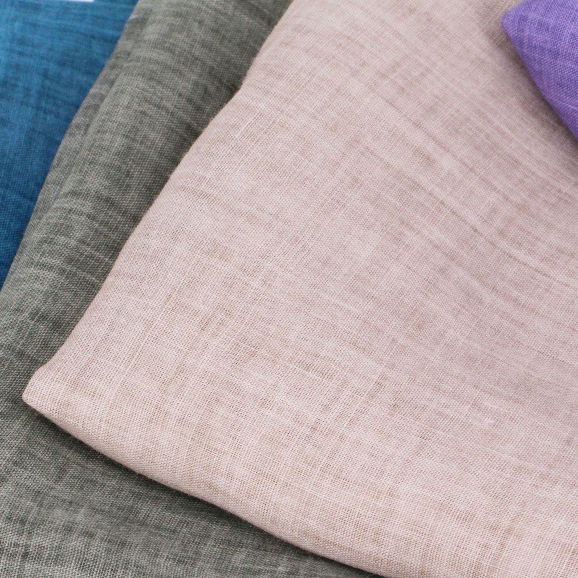 Ramie Tencel Fabric Manufacturer High Count Ramie Two-Color Linen Fabric Light and Elegant Linen Spring and Summer Dress Shirt