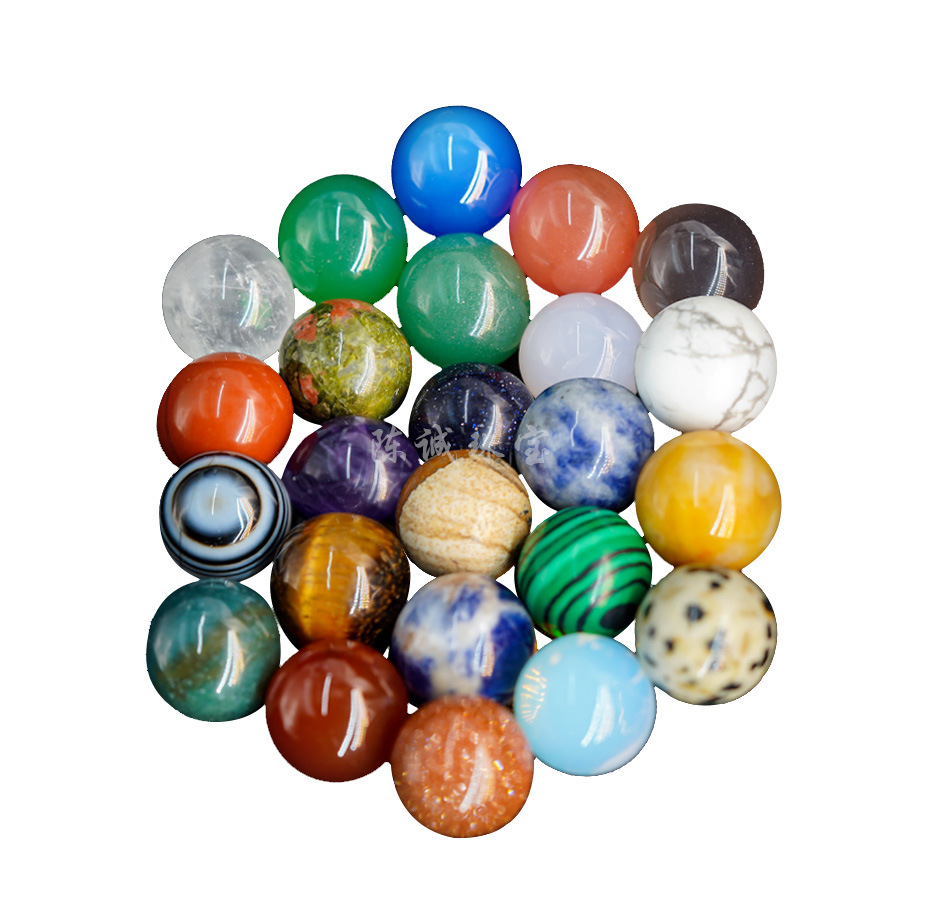 Non-Porous Natural Crystal Agate Natural Stone Loose Beads DIY Jewelry Accessories Lapis Lazuli Tiger Eye Stone Round Beads Wholesale