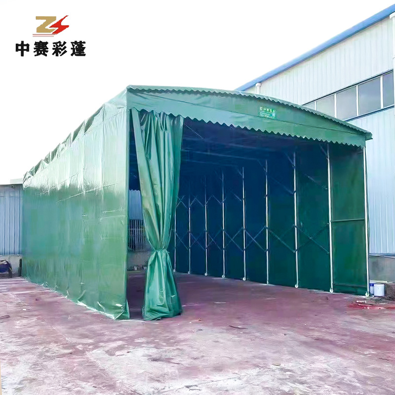 Large Canopy Sliding Tent Outdoor Rainproof Mobile Electric Activity Tent Awning Parking Shed Construction Site Shed Warehouse Shed