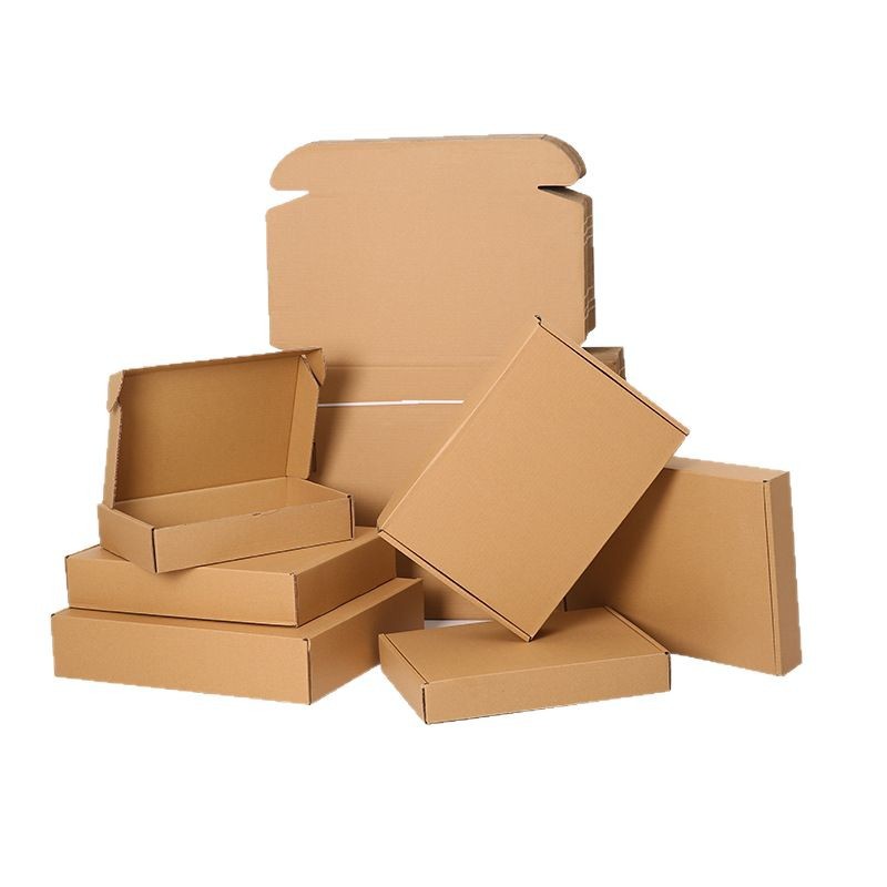 Wholesale Kraft Corrugated Cardboard Boxes Rectangular Courier Boxes Clothing Packaging Boxes Packing Cardboard Boxes Airplane Boxes Eco-Friendly