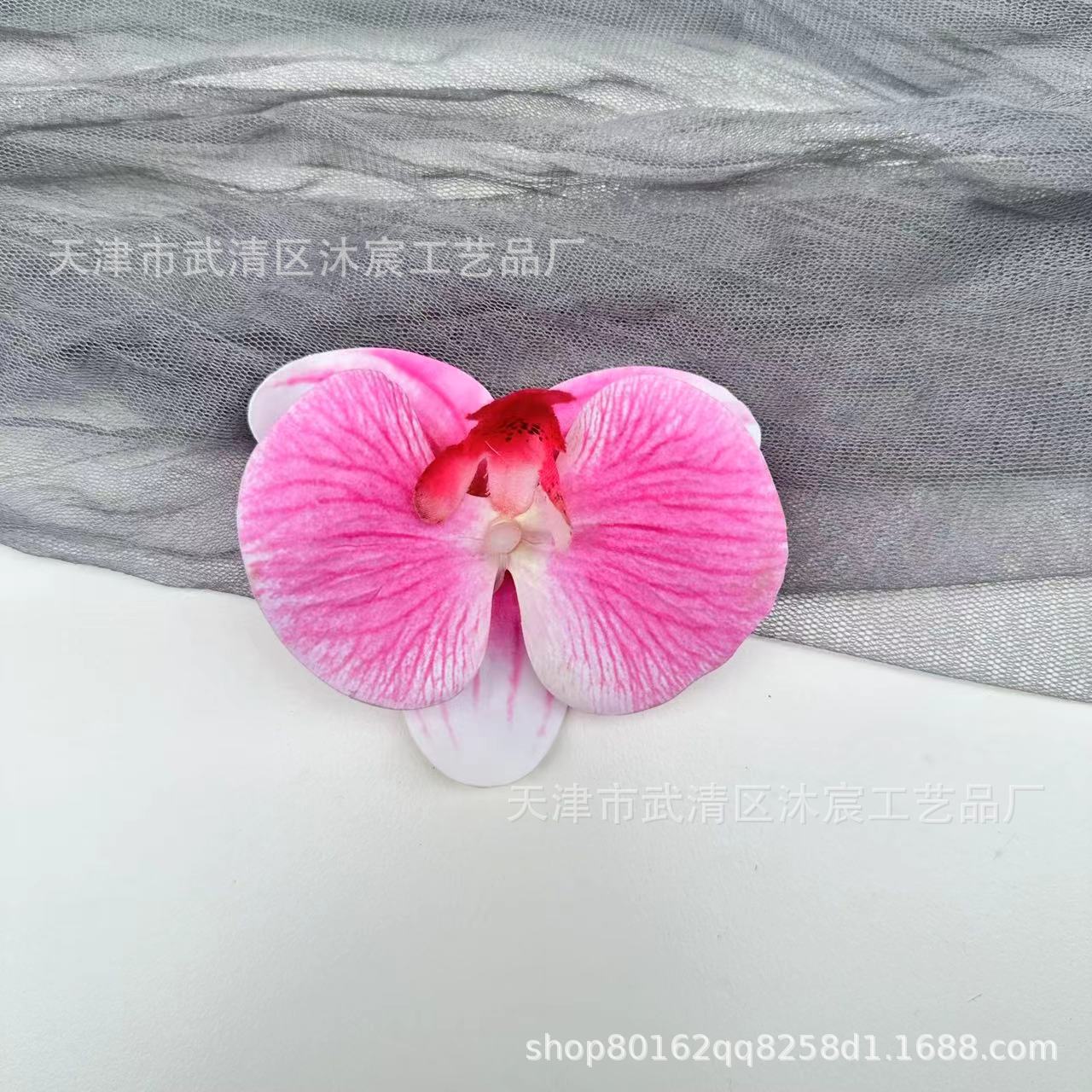 Single Head 3D Phalaenopsis Simulation European Style Butterfly Flower Hair Clip Hair Clip Hair Accessories DIY Headdress Duckbill Clip Side Clip