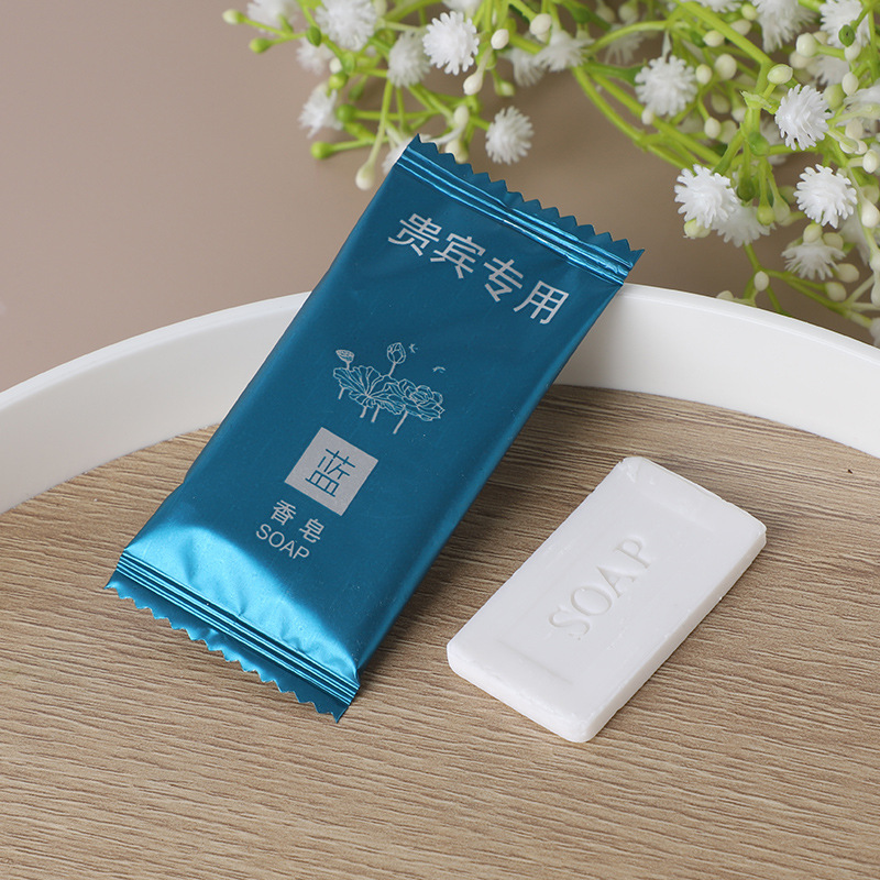 Customized hotel guest room disposable soap round soap piece wholesale toiletries B & B Inn printed logo