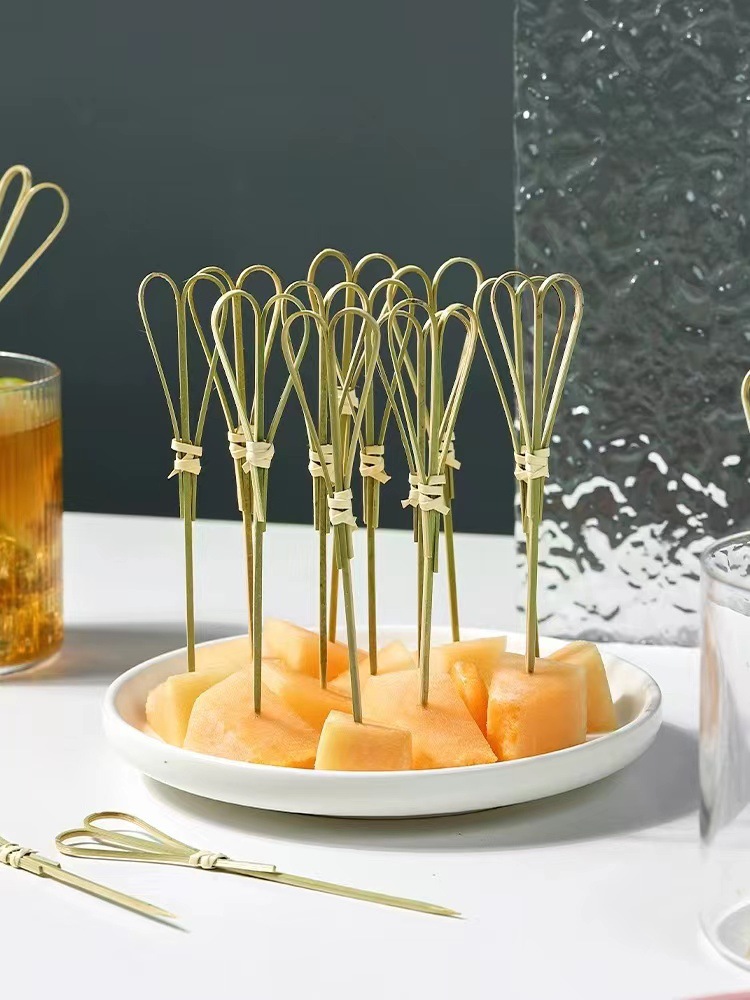 Disposable fruit stick art flower stick bamboo stick Toothpick fruit fork length 15CM