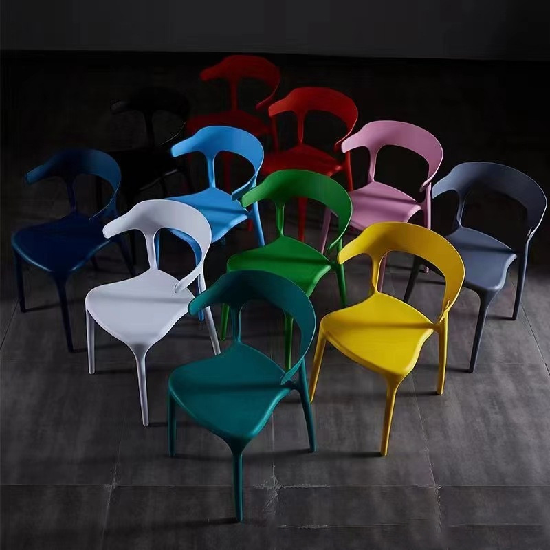 Оптовый обеденный стул для дома, простой современный нордический стул с рогами, стул для обеденного стола