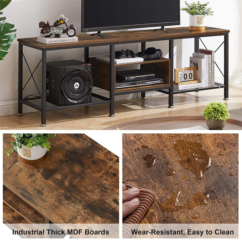 American Style Country Style Living Room Simple TV Cabinet Bracket Household Open Carbon Steel Storage Rack Porch Display Table Rack