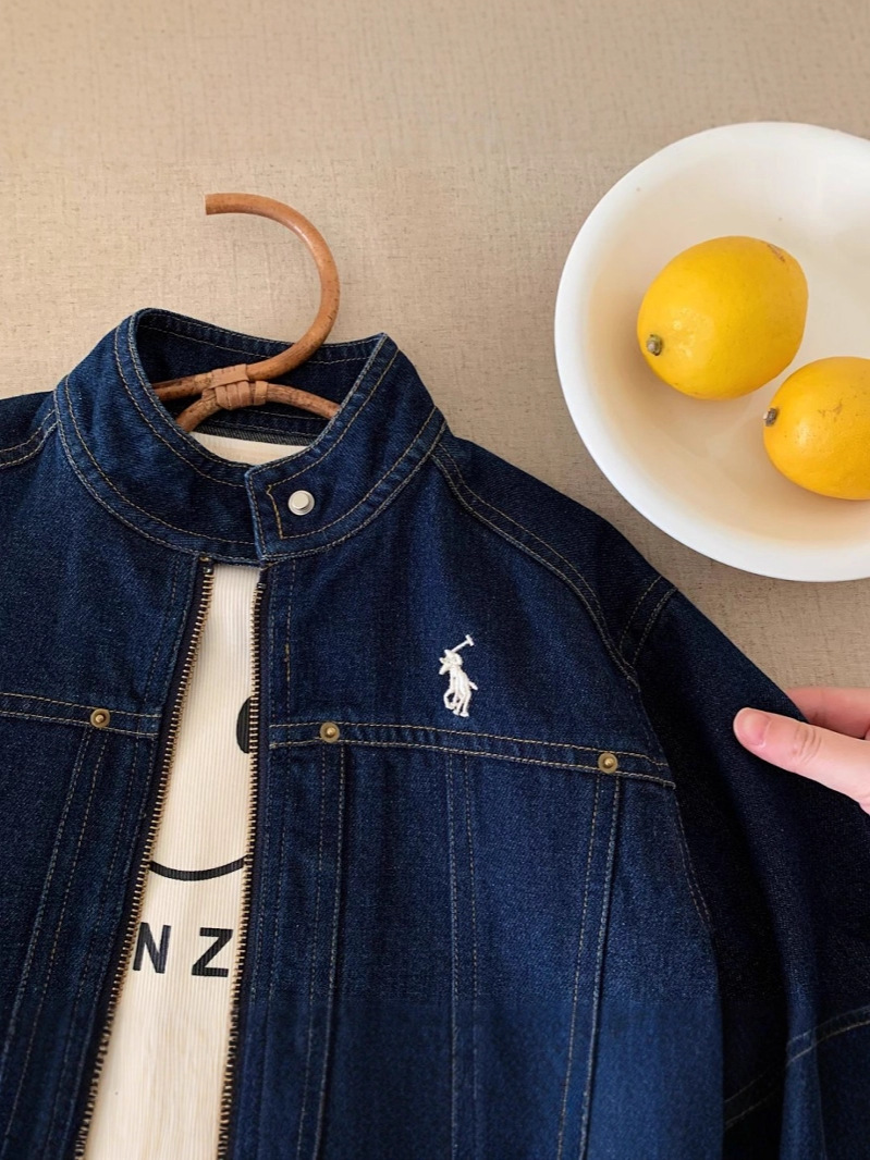 Children's Jacket 2025 Autumn New Children's Clothing Boys and Girls Patchwork Embroidery Solid Color Jacket Loose Denim Jacket