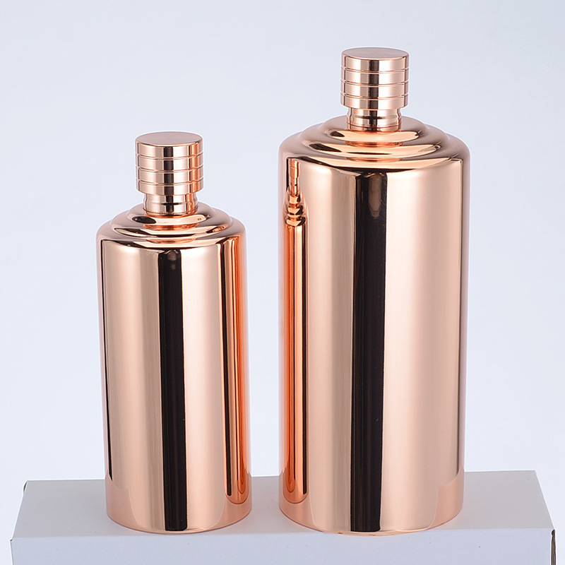 Stainless steel 304 hip flask 1kg 2kg 3kg 5kg thick cylindrical kettle portable maotai bottle liquor pot