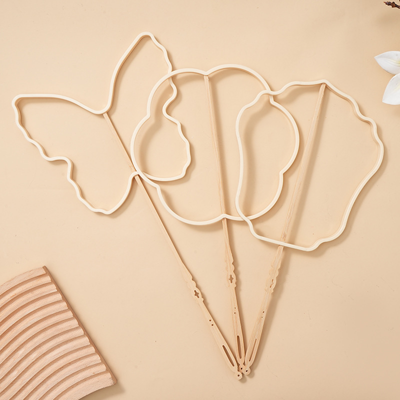 Круглая рамка для веера в древнем стиле, пустотелая ручка, ABS, китайский стиль, вышивка, DIY