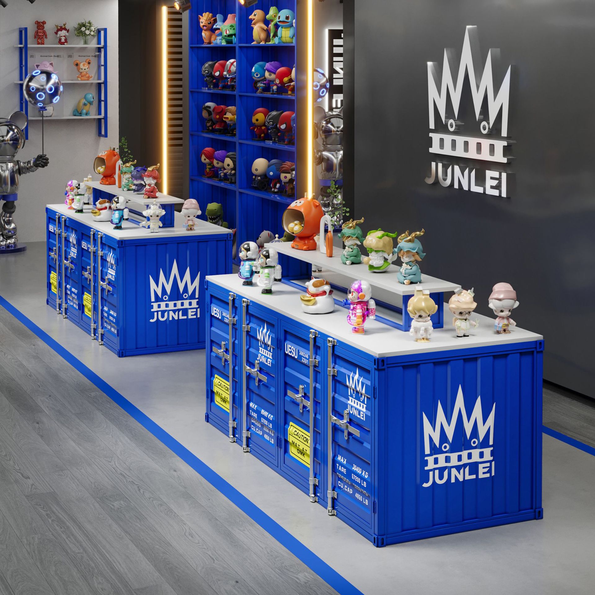 Clothing Store Industrial Style Creative Container Island Display Cabinet Fashion Store Model Sample Container