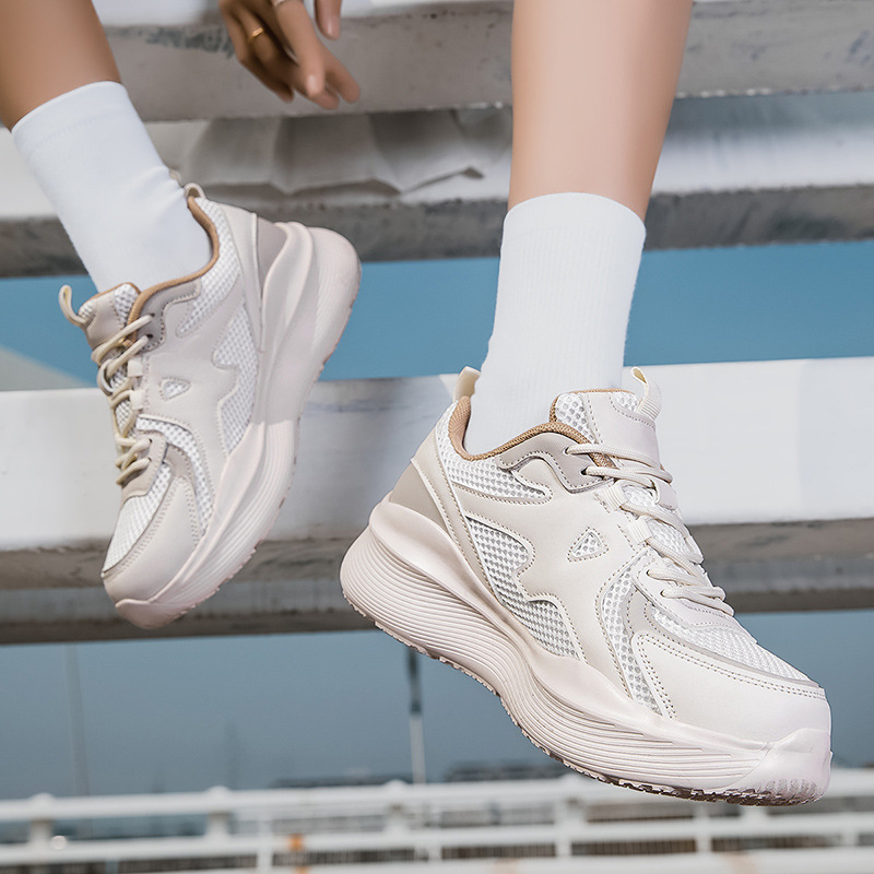 Thick-Soled Dad Shoes for Couples 2025 Spring, Autumn and Winter New Breathable Casual Sports Shoes for Street Wear and Versatile Travel Shoes