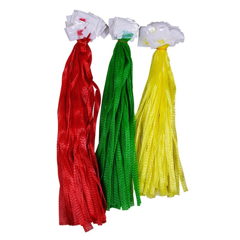 Сетка для упаковки имбиря, нейлоновая сетка с белой этикеткой для фруктов