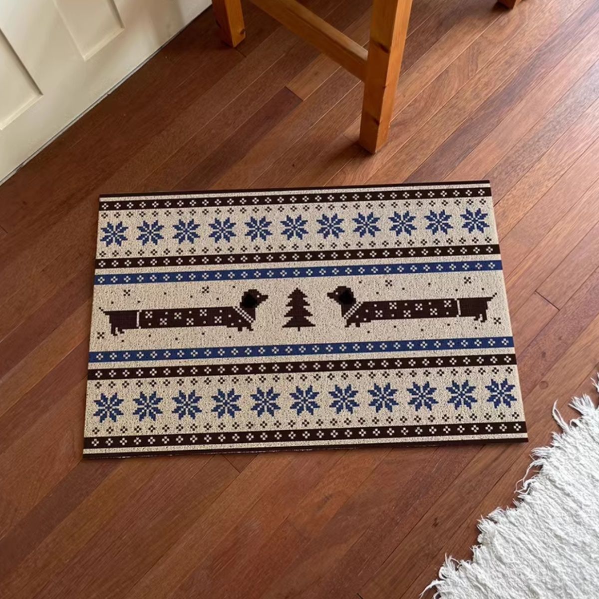 Weenie Puppy Carpet Silk Ring Floor Mat Retro Dirt-resistant Ash Mat Ins New Door Mat Non-slip Cuttable