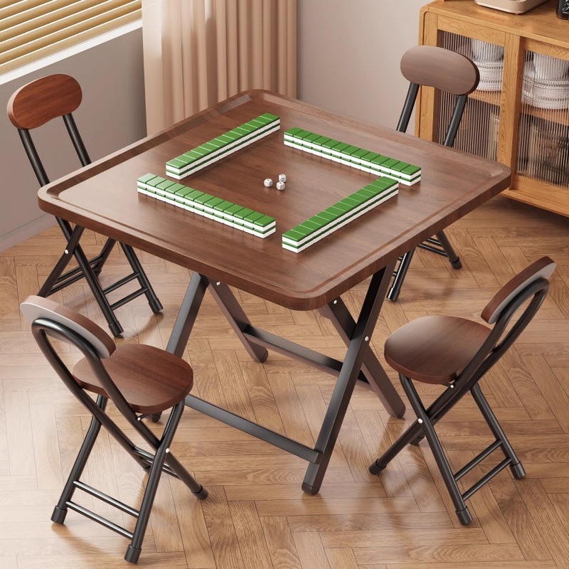 Dormitory Household Folding Dining Table Simple Dining Table Chess and Card Room Small Square Table Manual Mahjong Table Simple Square Table