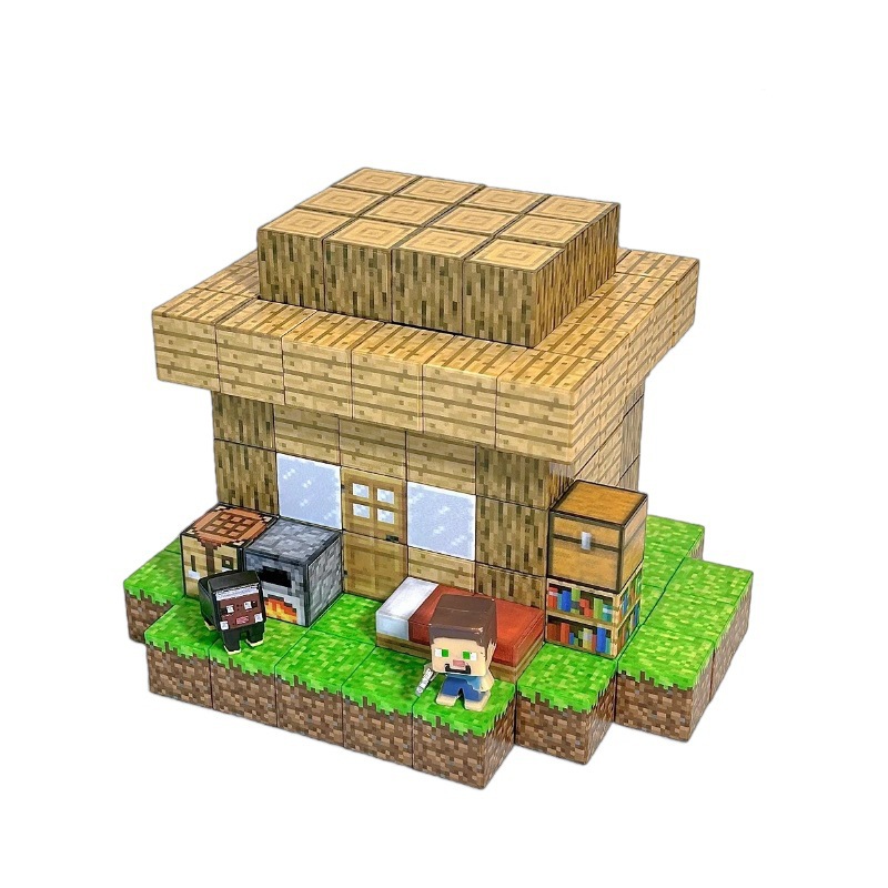 Magnetic Games Around Magnet Assembled Blocks MC My Magnetic Block Building Blocks World Assembled Toys Complete Set