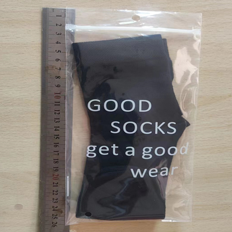 High permeability PE universal socks bone bag transparent printing plastic packaging bag socks ice sleeve self-sealing bone bag