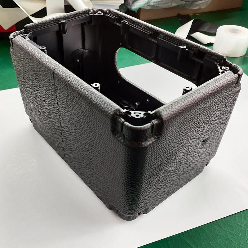 Shenzhen Factory Audio Shell Paste Processing PU Leather Paste Customized Plastic Shell Paste Leather Bag Cloth