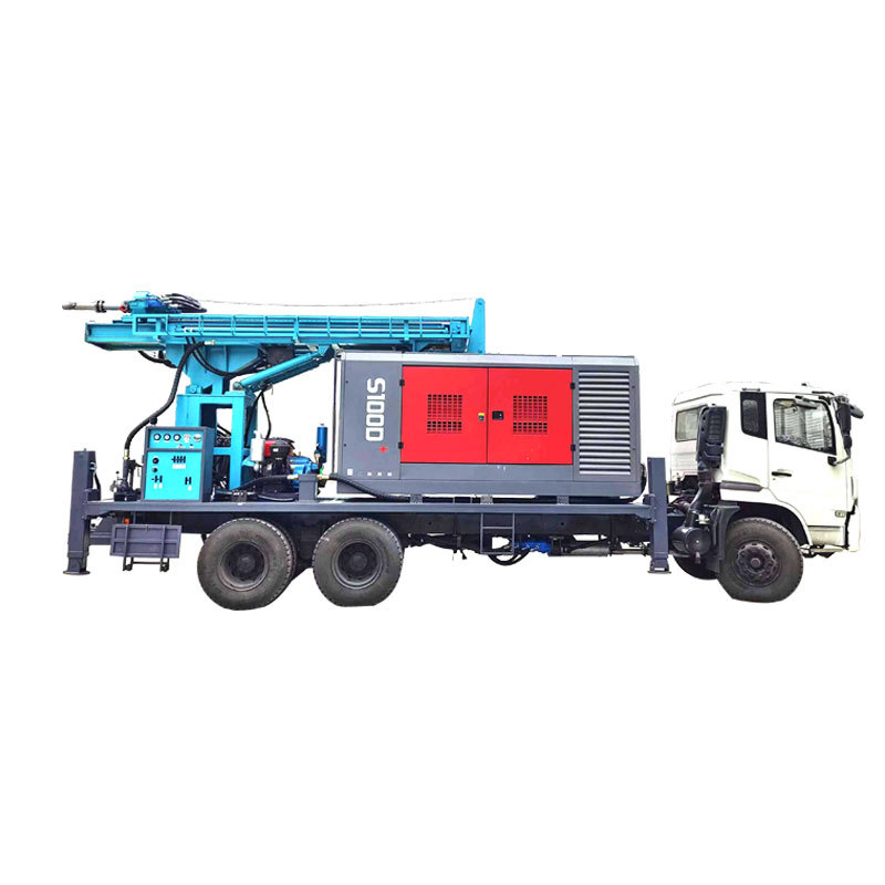 Vehicle-Mounted Pneumatic Water Well Drilling Rig 400m Automotive Engineering Drilling Rig Howo Truck Hydraulic Drilling Rig High Efficiency