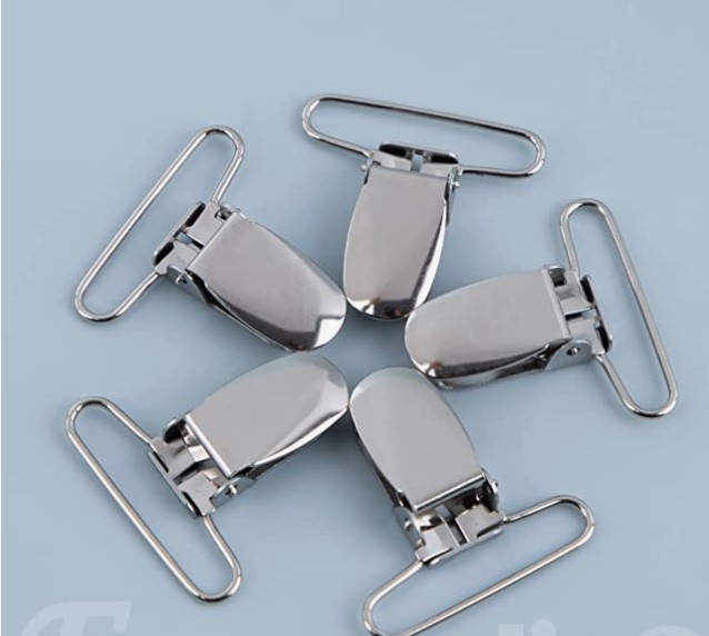 Men's Sling with Glue Duckbill Clip Men's Sling Anti-Slip Duckbill Buckle with Pin Strap Nail Style Sling Clip Buckle 0028