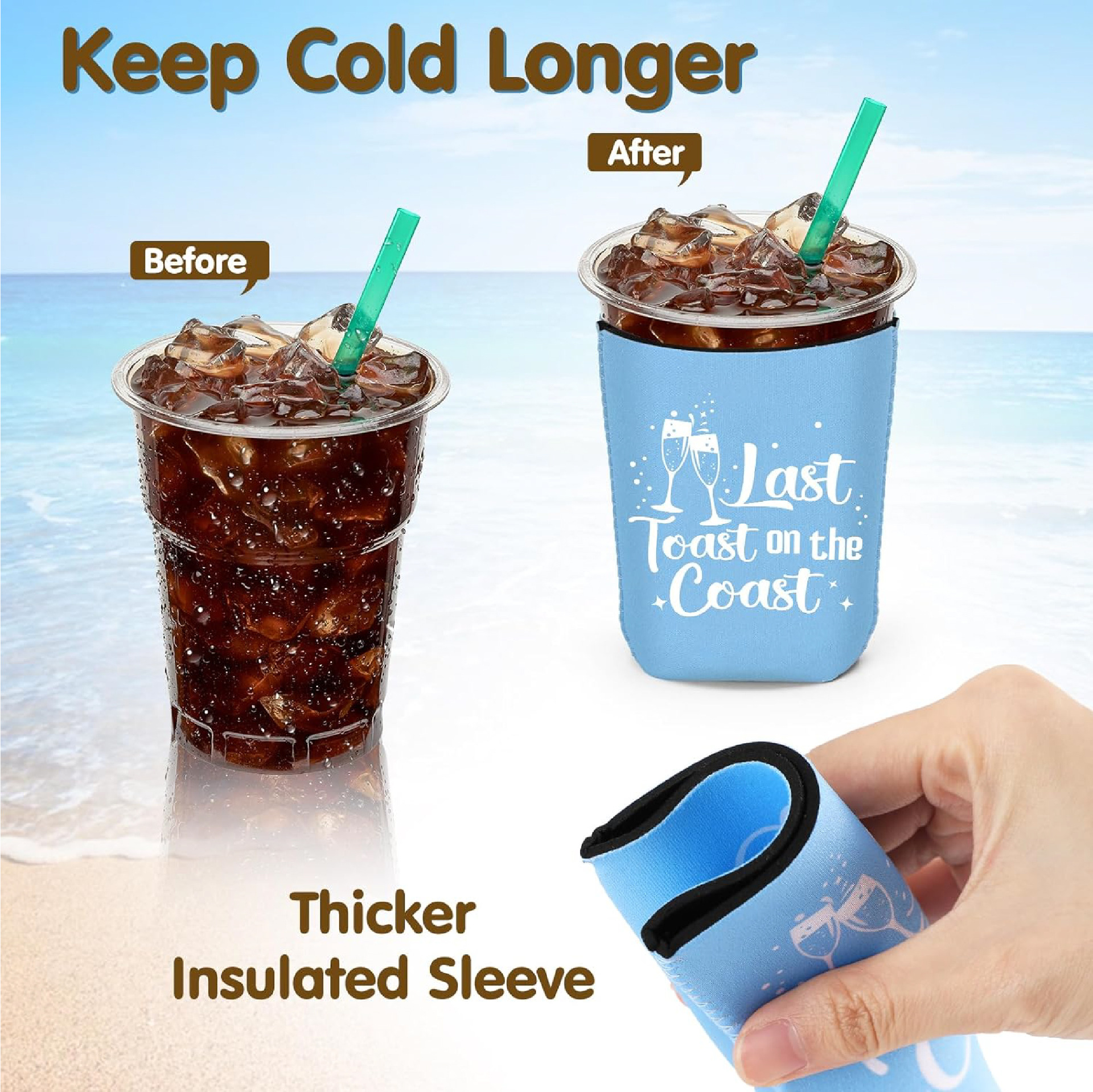Cross-border supply of diving material cup set beer cola continuous bottom cup set insulation set pop can cola cup set