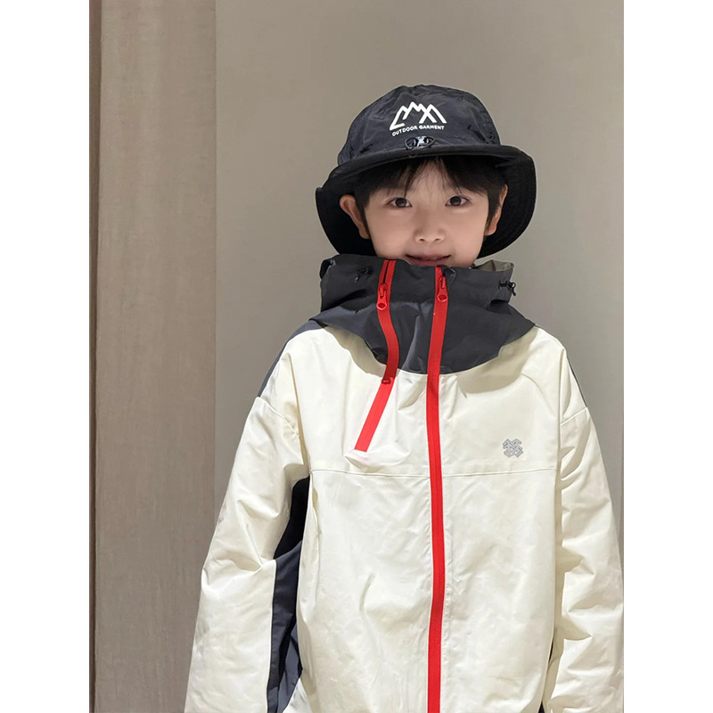 2025 New Spring Wear Boys' Work Coat Spring and Autumn Children's Spring Wear Charge Clothes Boys Contrast Color Outdoor Top