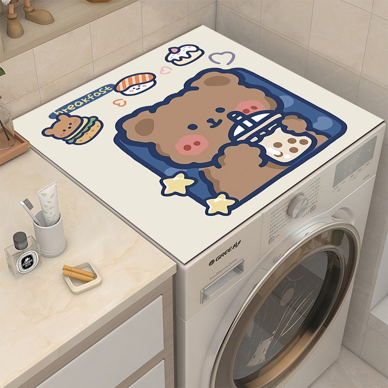 Light Luxury Trendy Brand Refrigerator Dust Cover Cloth Pad Bedside Table Cover Towel Drum Type Washing Machine Pad Absorbent Household Waterproof