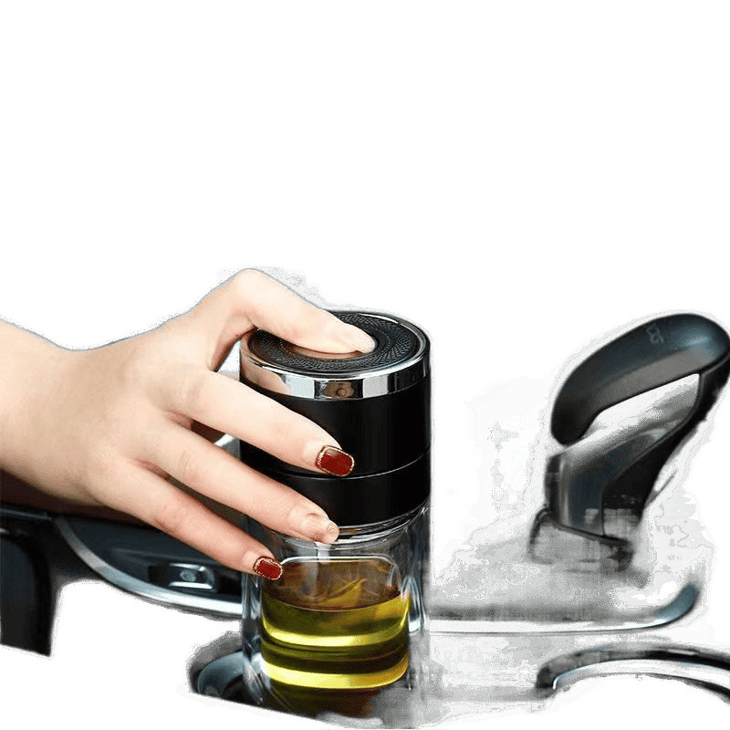 Tempered Glass Cup, Anti-Fall and Unbreakable, Large Set, Explosion-Proof, Portable for Men and Women, Insulated for Business Trips, Filtered Tea