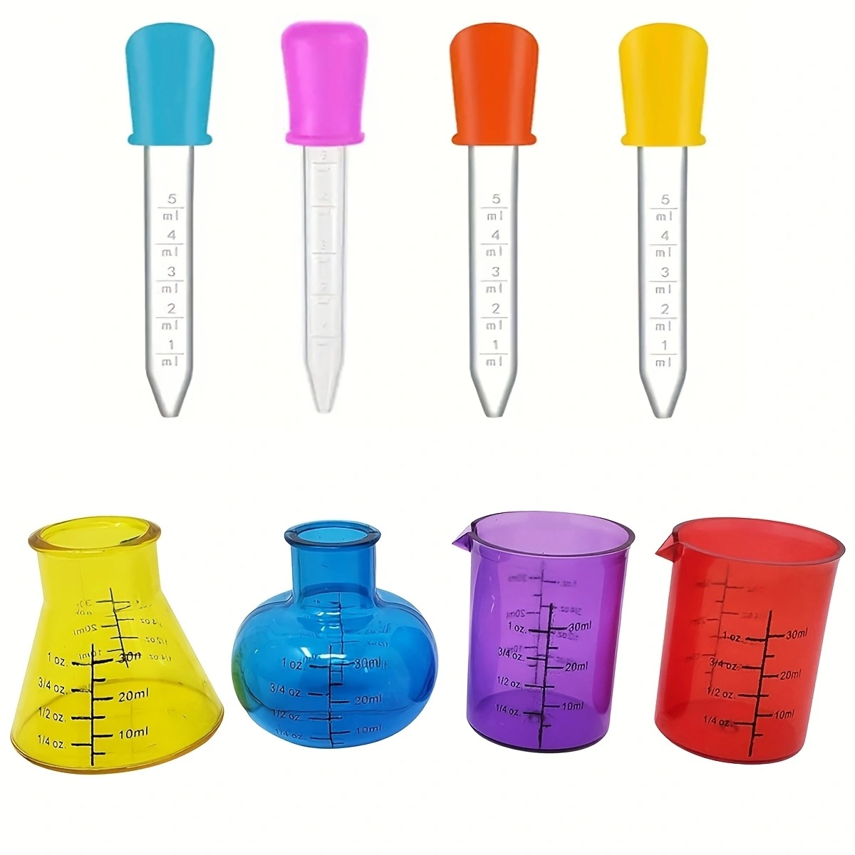 Мини мерный стакан для образования, пластиковый научный эксперимент, сенсорное DIY образование