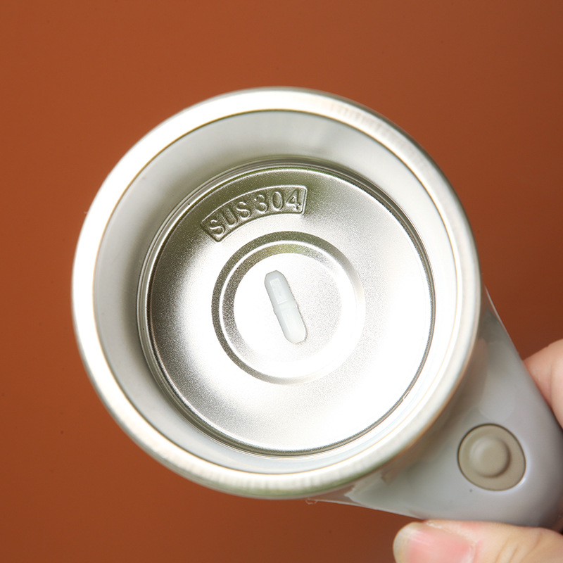 Automatic Mixing Cup Stainless Steel Rechargeable Lazy Coffee Cup Office Brewing Magnetic Rotating Battery Cup