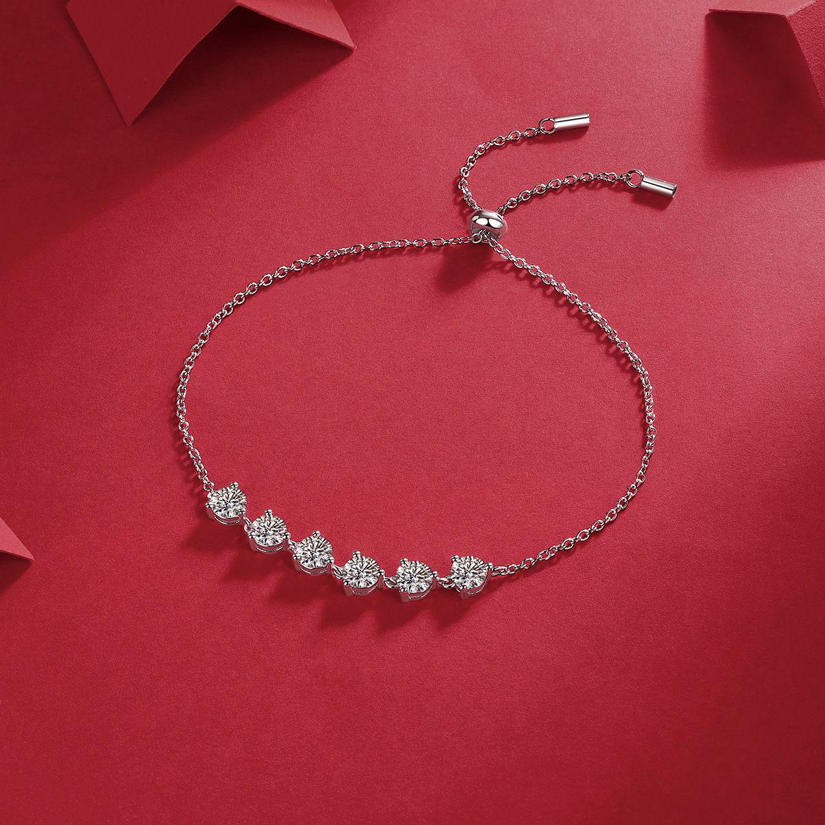 Factory Direct 18K Gold Custom Foreign Trade Jewelry Small Fragrance Style S925 Silver Couple D Color Igi Cultured Diamond Bracelet