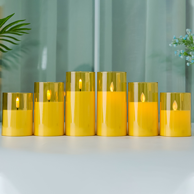 Plastic Acrylic Candle Light Holiday Candle Simulation Atmosphere Candle Light Amazon Led Electronic Candle