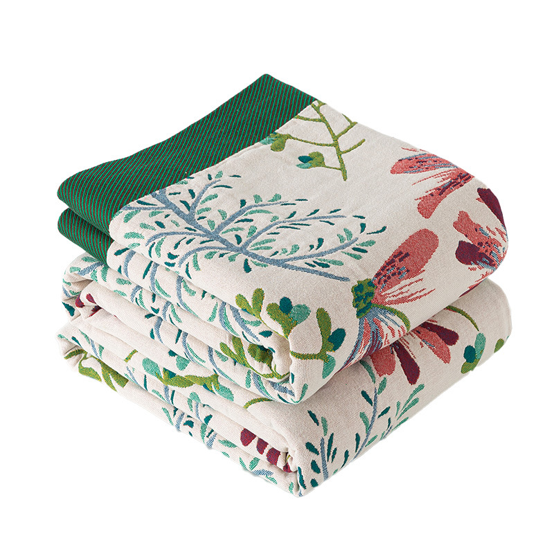 Cotton Towel Quilt Coverable Bed Sheet Summer Quilt Sofa Blanket Office Lunch Blanket Extra-large Thickened Gauze Blanket