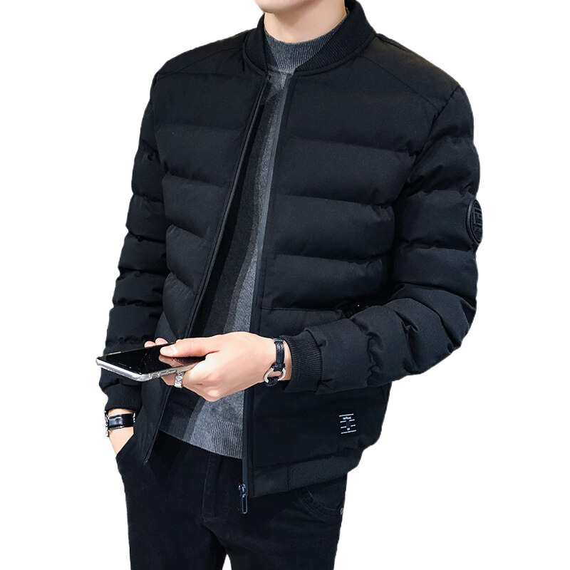 Winter Down Cotton-padded Jacket Men's 2022 New Fashionable Short Casual Cotton-padded Clothes Men's Warm Thickened Baseball Collar Jacket