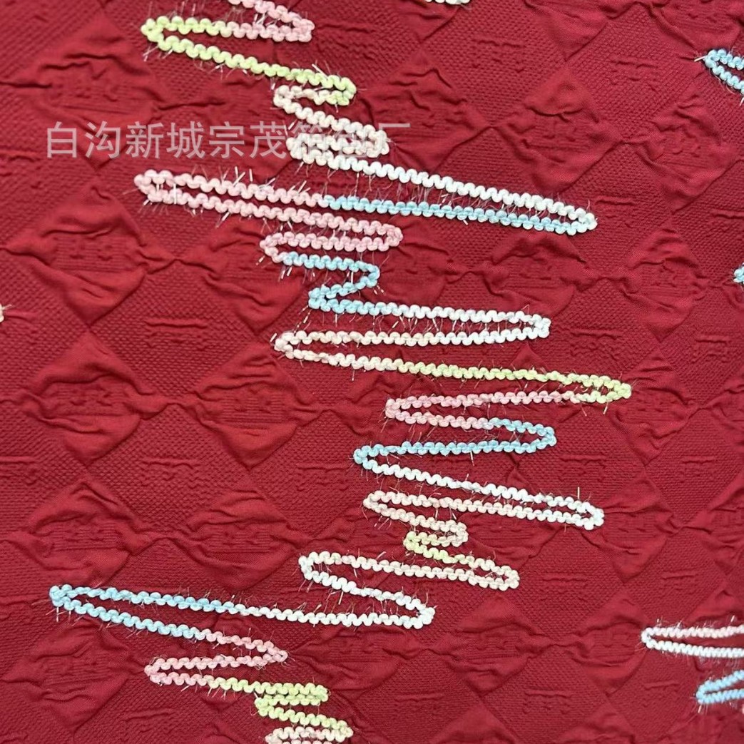 New Polyester Printed Bubble Fabric Butterfly Festival Floral Pleated Fabric for Bags, Children's Clothing, and Fashion Dresses