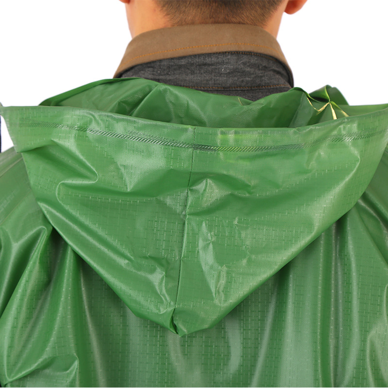 Pvc Raincoat and Rain Pants Set for Adults, Non-Disposable Tea-Picking and Construction Site Labor Protection Raincoat Customization