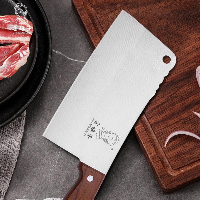 Jin niuzi household heavy bone cutter imitation wood grain handle kitchen Bone cutter chicken duck old-fashioned traditional Bone cutter wholesale