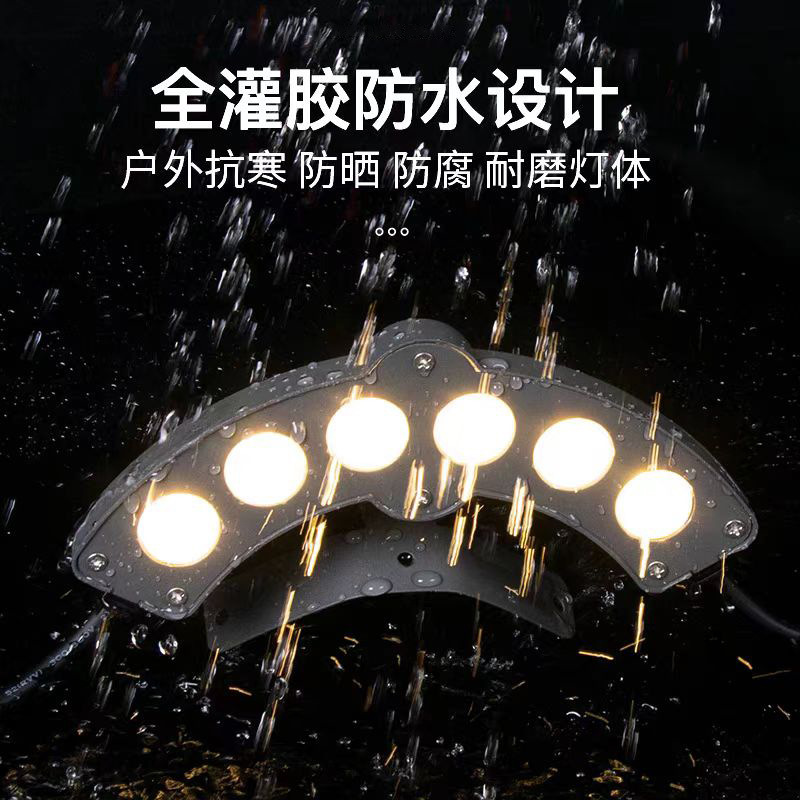 Led Corrugated Light 3W6W9W Ancient Building Pavilion B&B Corrugated Tile Light New Outdoor Waterproof Roof Eaves