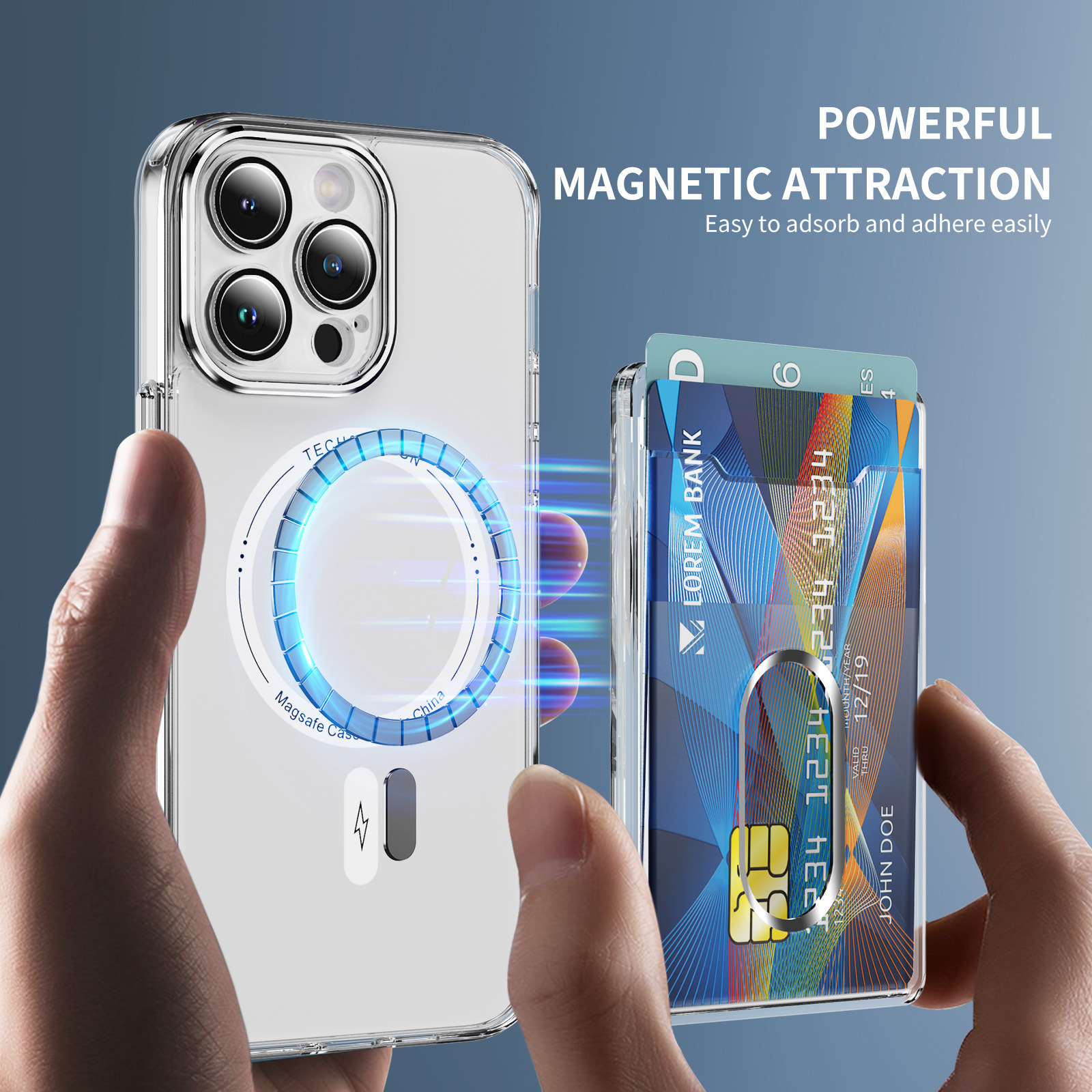 Вертикальный чехол B магнитное кольцо подходит для магнитных мобильных телефонов высокая проницаемость PC чехол для карт защитный на две карты популярный в Японии и Южной Корее