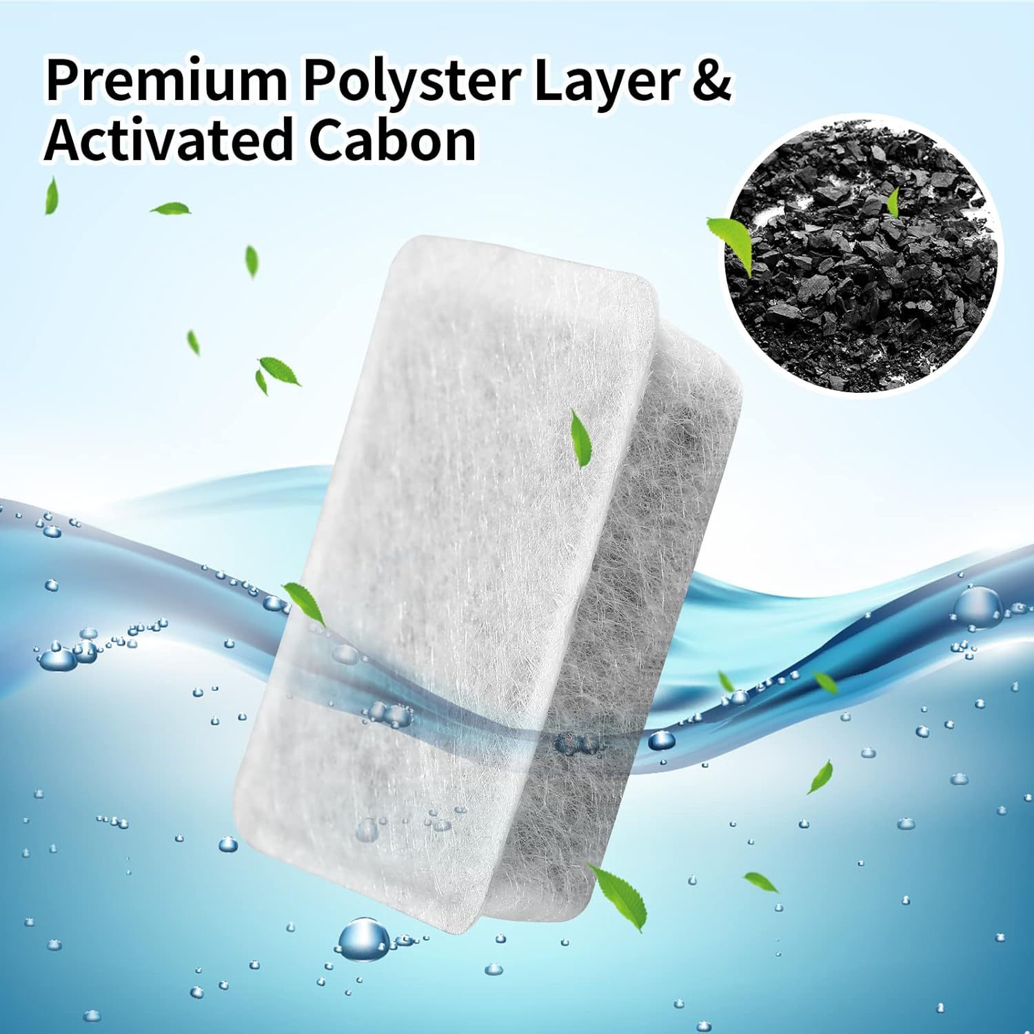 Amazon's Best-Selling Pet Water Dispenser Filter Element Petmate Coconut Shell Activated Carbon Filter Cotton Food Grade Smart