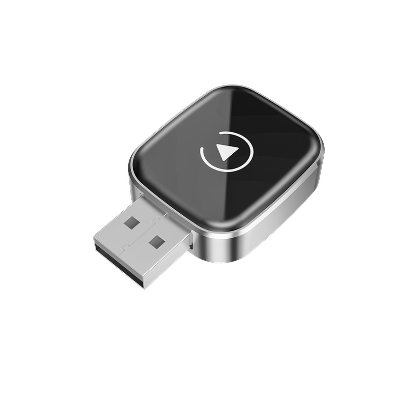 Wired to wireless carplay module adapter alloy shell 2.5D mirror android auto box