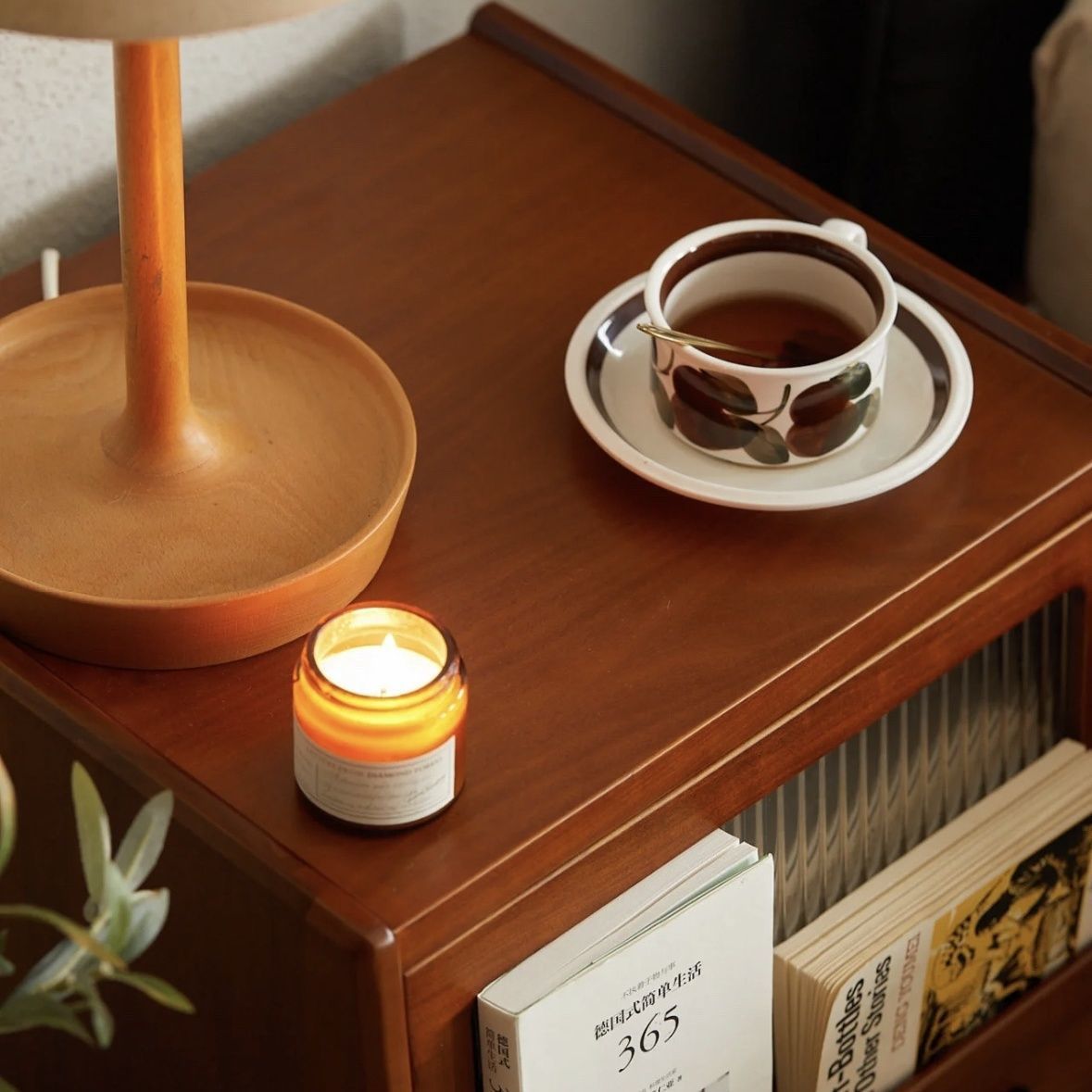 Vintage All Solid Wood All Solid Wood Bedside Table Simple Household Small Apartment Storage Cabinet Super Narrow Storage Cabinet Storage Cabinet