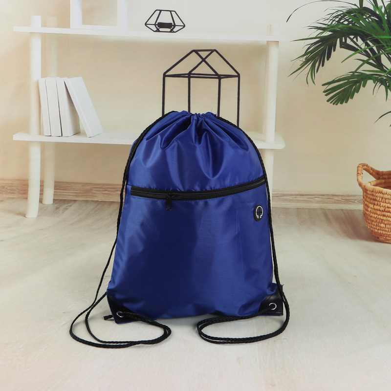 Spot Colorful Polyester Cloth Drawstring Bag Advertising Drawstring Backpack Cloth Bag Shoulder Nylon Drawstring Flap Pocket Pants Custom Logo