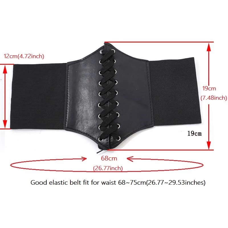 Palace Style Women's Super Wide Waist Seal Fashionable Stretch Tight Elastic Waist Seal Body Shaping Waist Belt Decoration dress