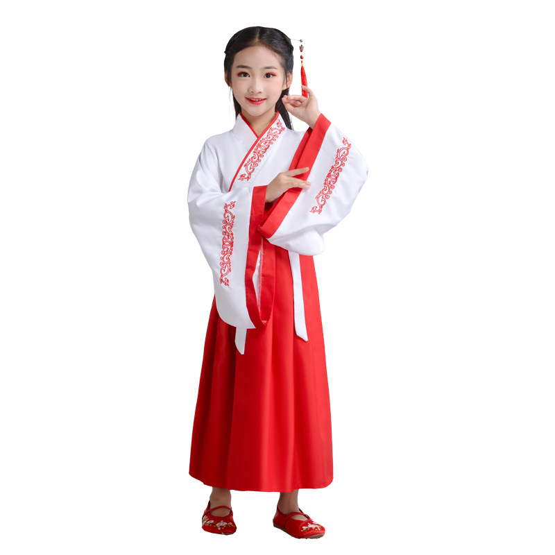 Children's Chinese-style hanfu ancient costume boys and girls three-character Sutra disciples children's clothing primary school student opening ceremony performance costume