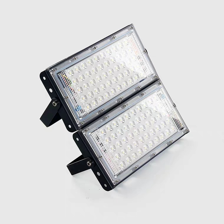 Factory direct simple flood light floodlight super bright 50w outdoor site lighting courtyard advertising led projection light
