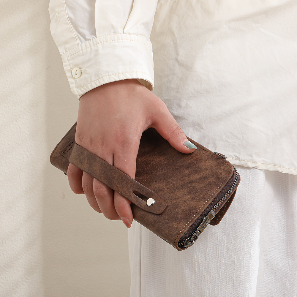 2025 New Fashion Men's Wallet Multi-Card Slot Large Capacity Casual Zipper Coin Purse Hand Wallet