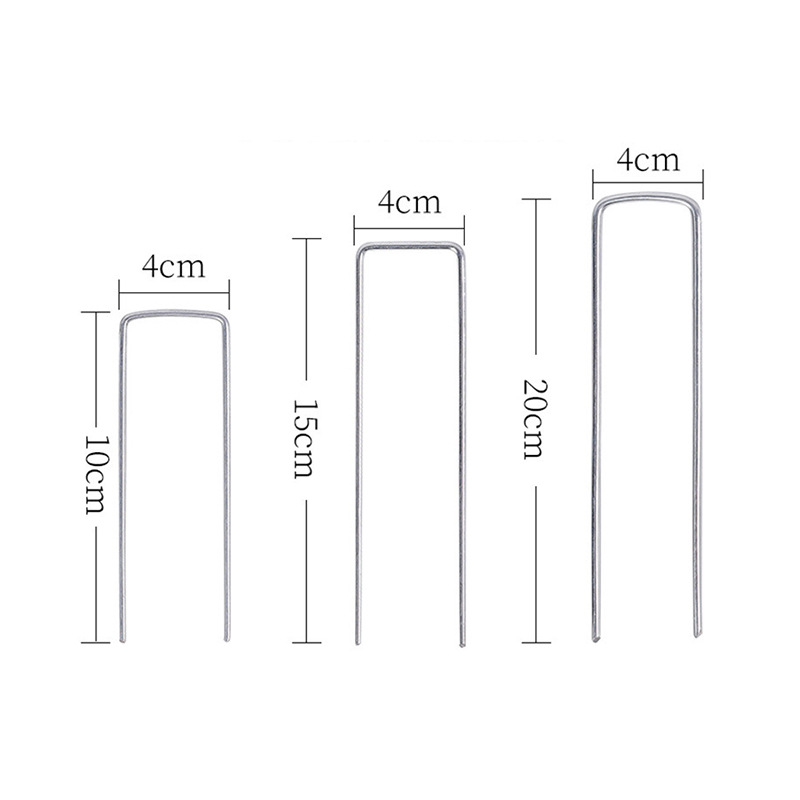 Galvanized steel ground nails outdoor turf ground nails lawn nails greenhouse orchard ground cloth nails u-shaped nails metal u-shaped ground nails