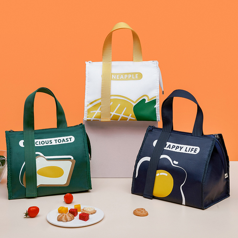 Liancheng Custom Link Large Capacity Portable Lunch Box Bag Student Thickened Waterproof Lunch Bag Double Pocket Storage for On-The-Go Use