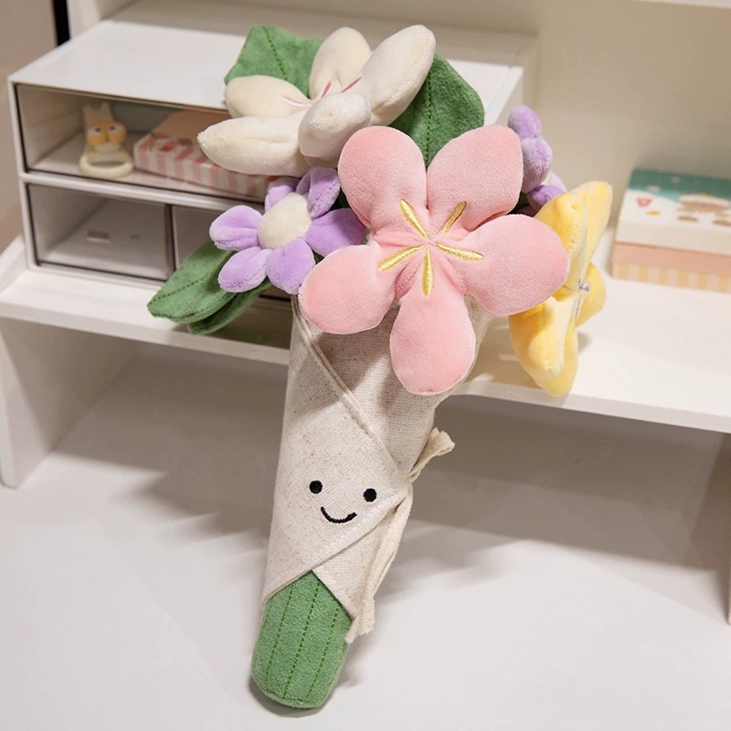 Букет из искусственных цветов, подарок на выпускной для девушек