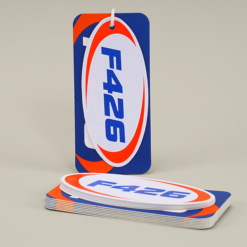 Embossed Foil Printing on Special Paper for Card Printing, Thickened Custom Vertical Hanging Version with Gold and Silver Foil Stamping Process