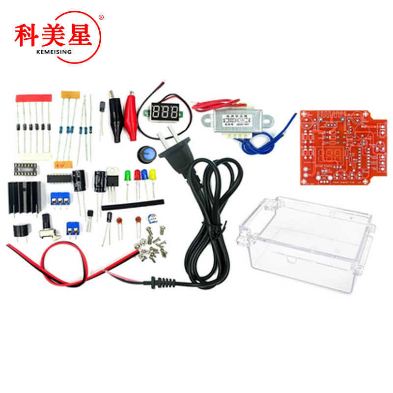 LM317 Adjustable Voltage Regulator Power Supply Board Kit Power Supply Training Kit Electronic DIY Making Parts